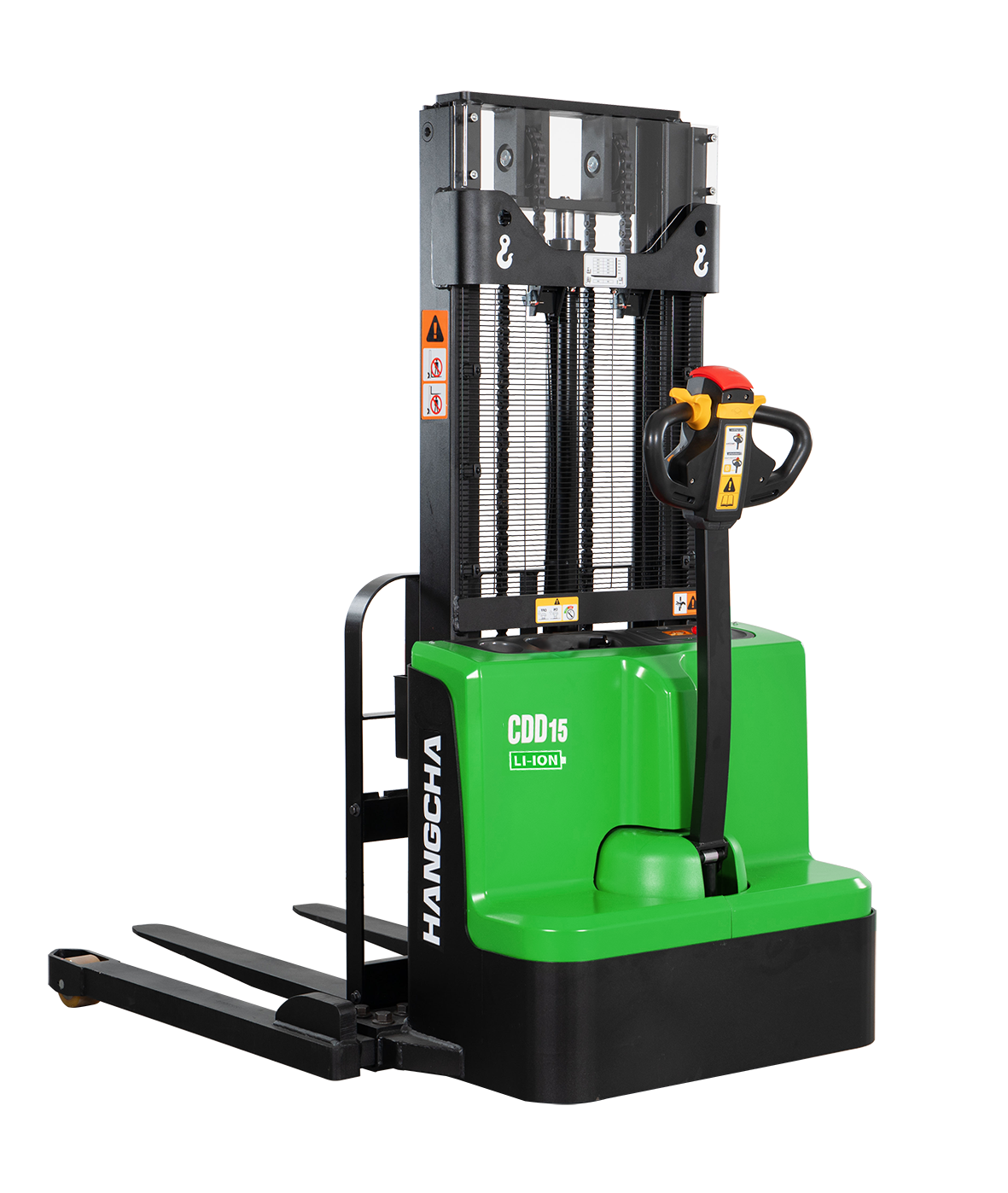 24V Electric Lithium-ion Walkie Straddle Stacker - 3,000lbs