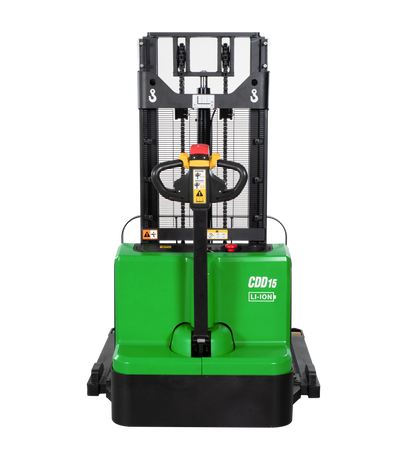 24V Electric Lithium-ion Walkie Straddle Stacker - 3,000lbs