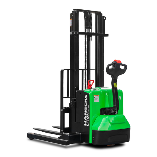 24V Electric Lithium-ion Walkie Straddle Stacker - 2,500lbs