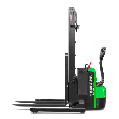 24V Electric Lithium-ion Walkie Straddle Stacker - 2,500lbs