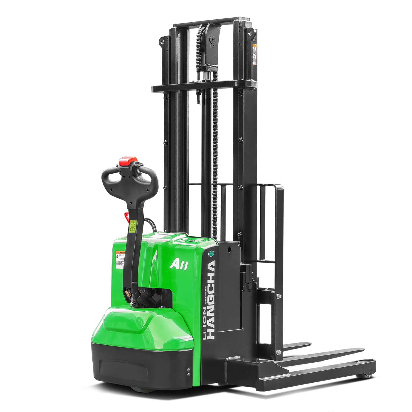 24V Electric Lithium-ion Walkie Straddle Stacker - 2,500lbs